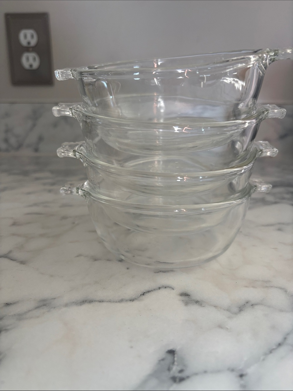 Vintage PYREX Glass Nesting Prep/Casserole Bowls - Set of 4